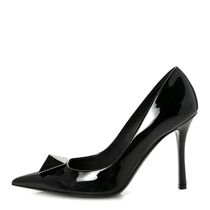Valentino Garavani Patent Tonal One Stud 100mm Pumps 40.5 Black 1 of 9