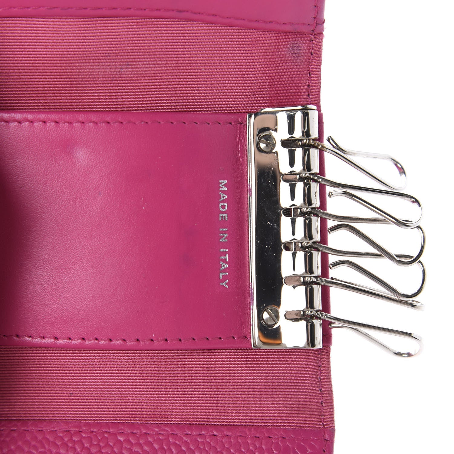 Chanel Caviar Quilted 6 Key Holder Pink 7 of 9