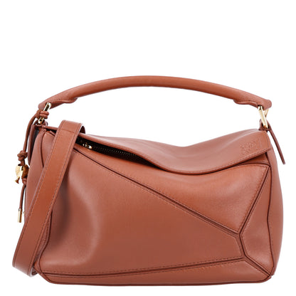 Loewe Nappa Lambskin Small Featherlight Puzzle Bag Pecan 1 of 10