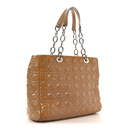 Christian Dior Patent Cannage Large Dior Soft Shopping Tote Beige 2 of 11