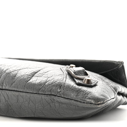 Balenciaga Agneau Classic Hardware Envelope Strap Clutch Gris Fossile 11 of 11