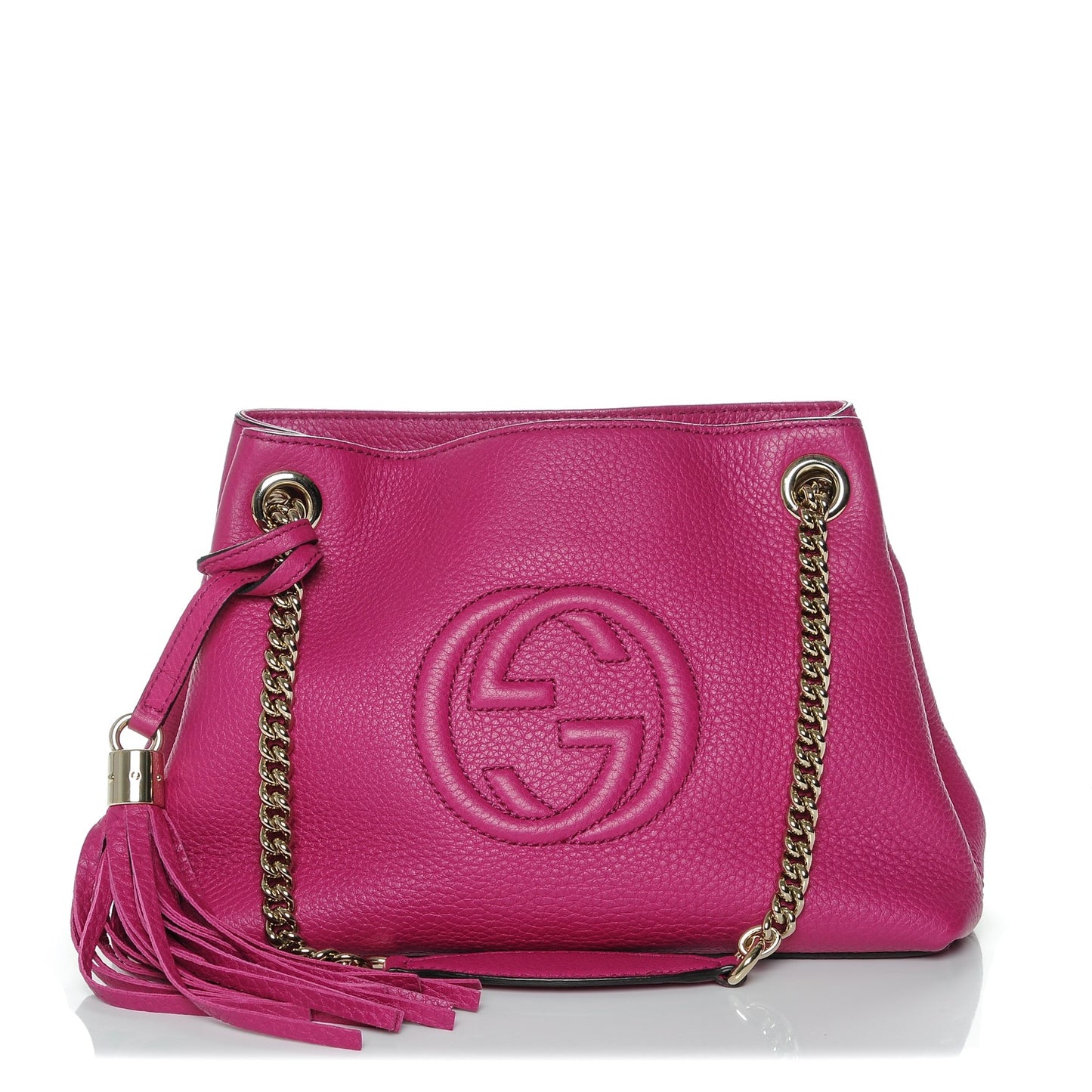 Cellarius Calfskin Small Soho Chain Shoulder Bag Bright Bouganville