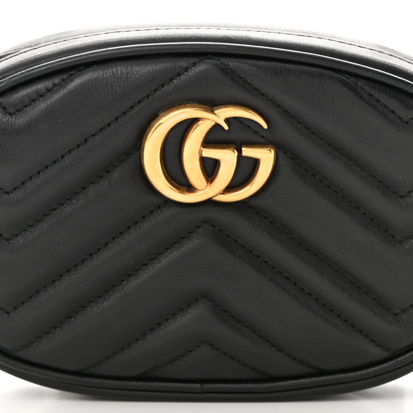 Calfskin Matelasse GG Marmont Belt Bag 75 30 Black