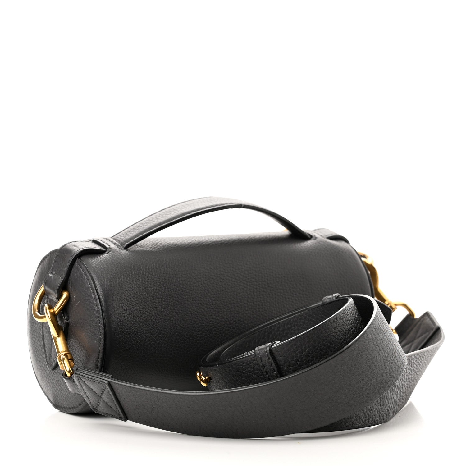 Burberry Calfskin The Barrel Bag Charcoal Grey 3 of 12