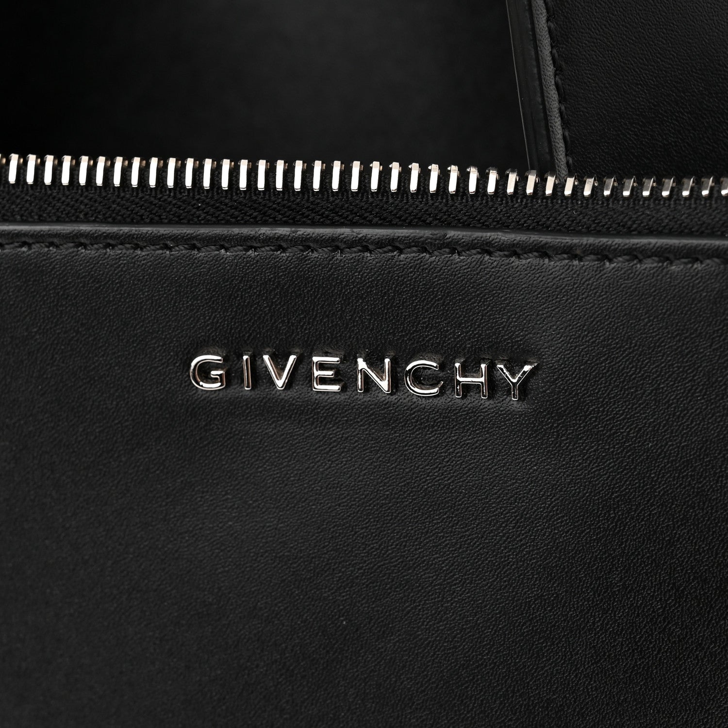 Givenchy Calfskin Logo Debossed Medium Shopper Tote Black 7 of 15