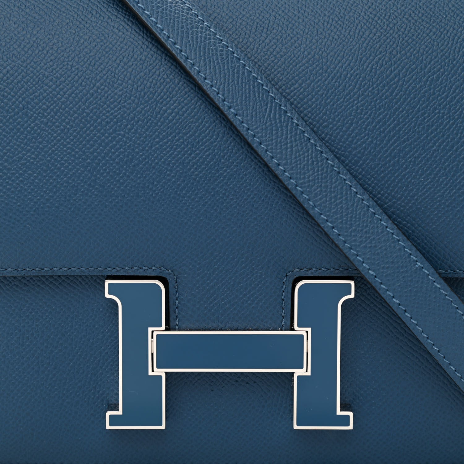 Hermes Epsom Enamel Constance 24 Deep Blue 8 of 12
