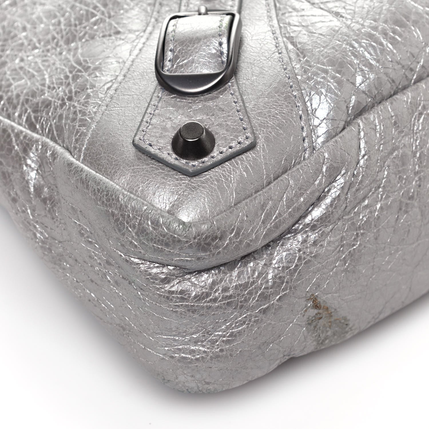 Balenciaga Metallic Agneau Classic Hardware Town Argent 4 of 13