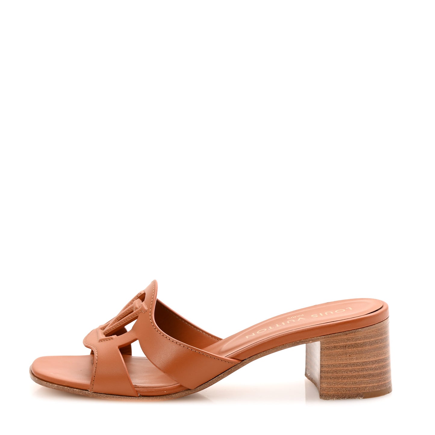 Calfskin LV Isola Mules 37 Cognac