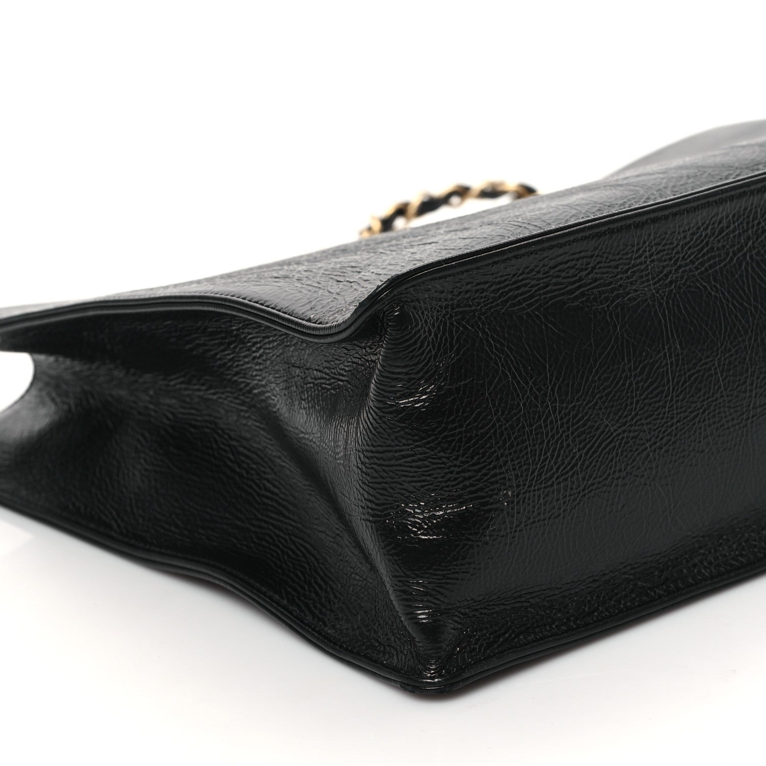 Chanel Shiny Aged Calfskin Shopping Bag Black 9 of 12