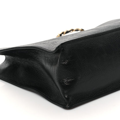 Chanel Shiny Aged Calfskin Shopping Bag Black 9 of 12