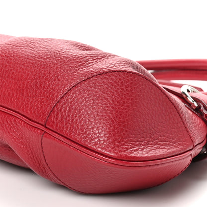 Salvatore Ferragamo Calfskin Amerena Shoulder Bag Red 9 of 9