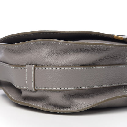 Chloe Grained Calfskin Medium Marcie Saddle Bag Cashmere Grey 6 of 8
