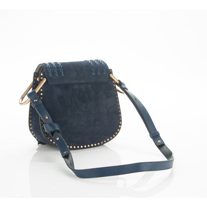Chloe Suede Braided Small Hudson Shoulder Bag Deep Ocean 3 of 6