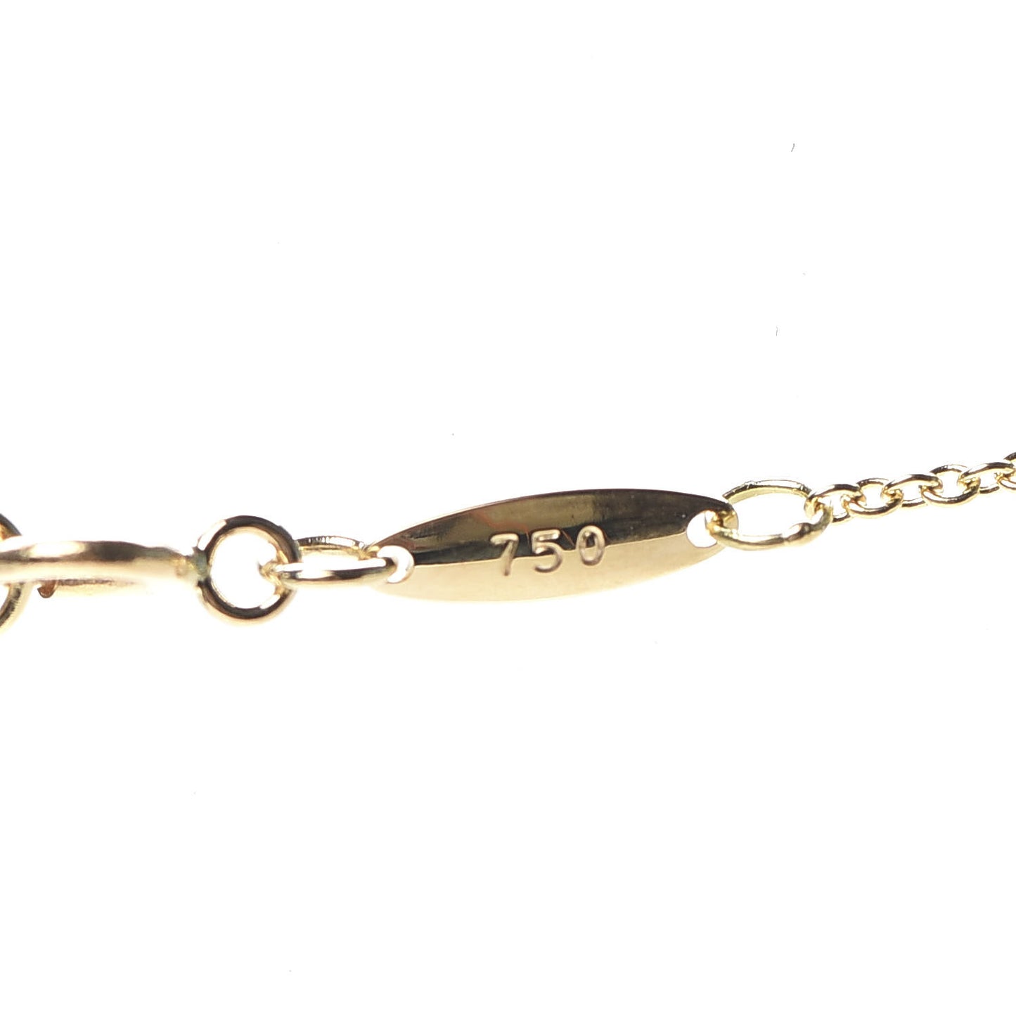 18K Yellow Gold 12mm Elsa Peretti Bean Pendant Necklace