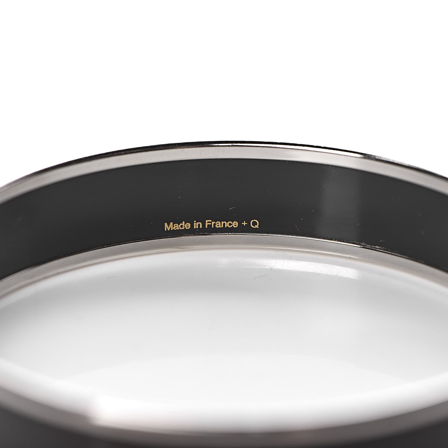 Hermes Enamel Printed Medium Caleche Bracelet 70 Black 5 of 5