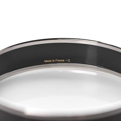 Hermes Enamel Printed Medium Caleche Bracelet 70 Black 5 of 5