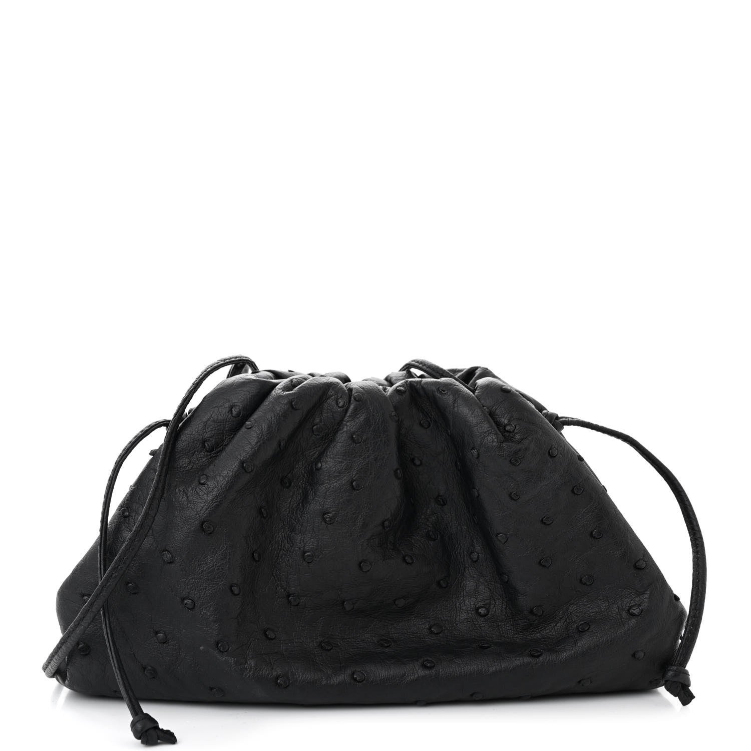 Bottega Veneta Ostrich The Mini Pouch Fondente 1 of 10