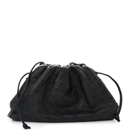 Bottega Veneta Ostrich The Mini Pouch Fondente 1 of 10