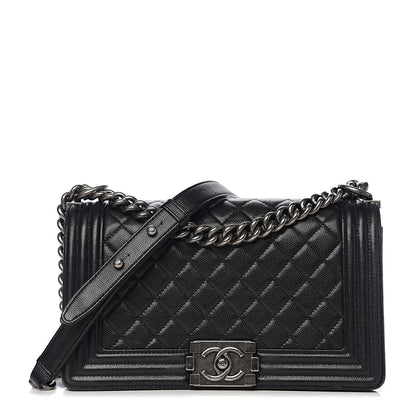 Chanel Caviar Quilted Medium Boy Flap Black 1 of 12