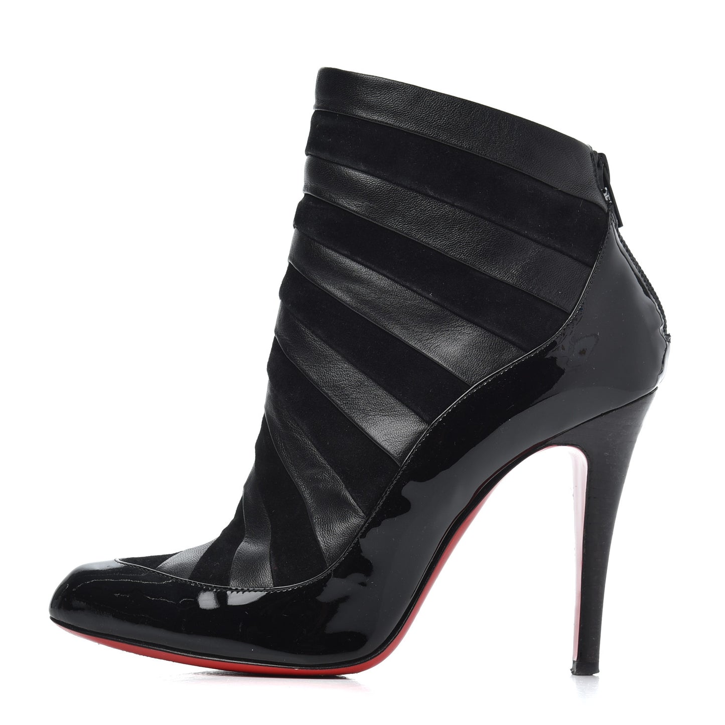 Patent Suede 85 Ankle Booties 37.5 Black