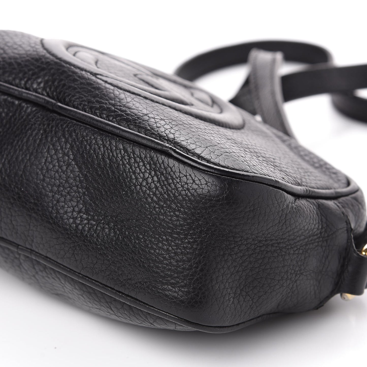 Pebbled Calfskin Mini Soho Disco Bag Black