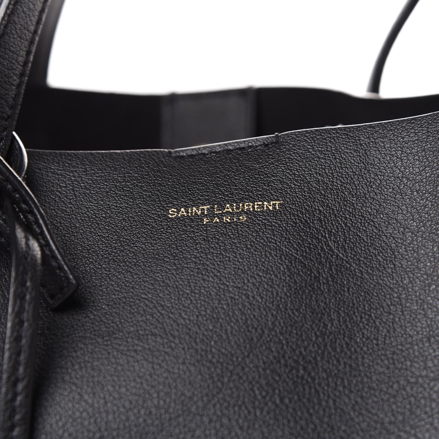 Saint Laurent Calfskin Toy Shopping Tote Black 9 of 9