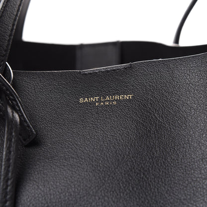 Saint Laurent Calfskin Toy Shopping Tote Black 9 of 9
