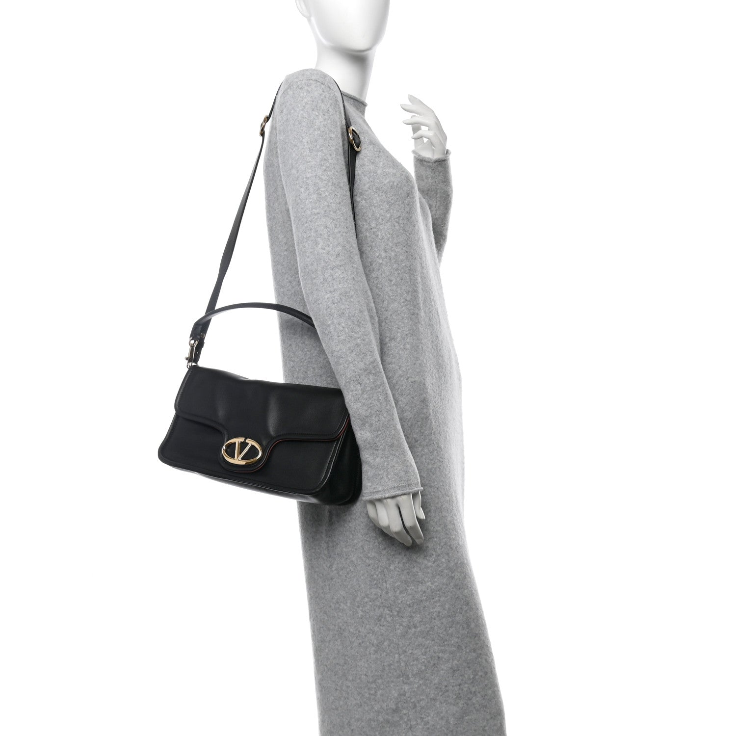 Valentino Garavani Nappa VLogo 1960 Shoulder Bag Black 2 of 9