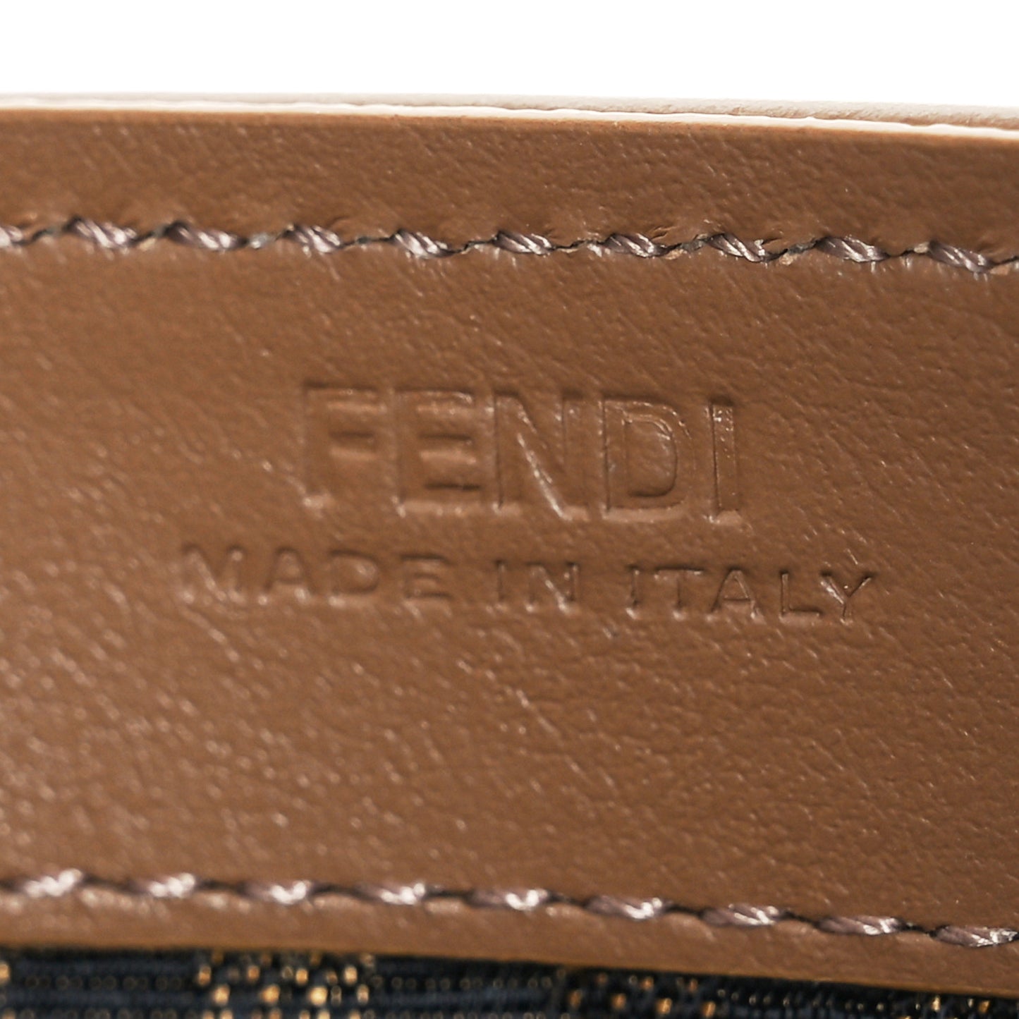 Fabric Jacquard FF 1974 Continental Wallet On Chain Tobacco Moro