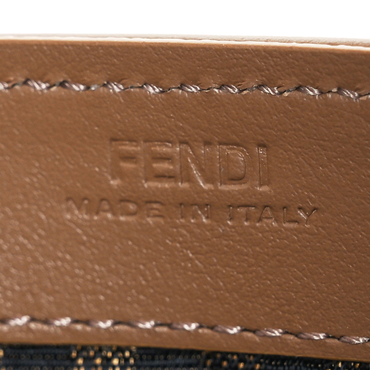 Fendi Fabric Jacquard FF 1974 Continental Wallet On Chain Tobacco Moro 10 of 16