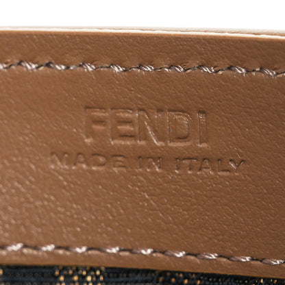 Fendi Fabric Jacquard FF 1974 Continental Wallet On Chain Tobacco Moro 10 of 16