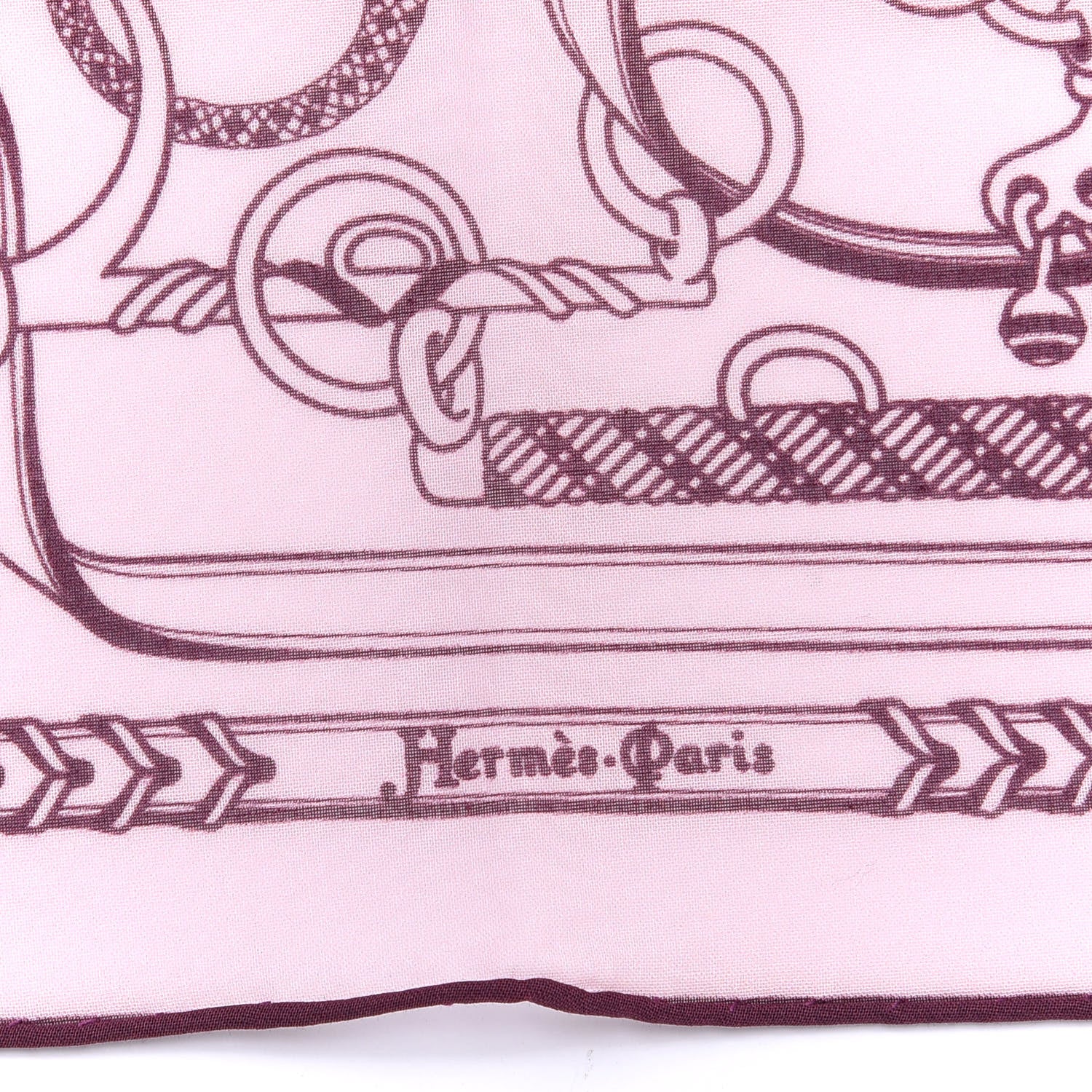 Hermes Cotton Panoplie Equestre Finesse Pocket Square 2 of 4