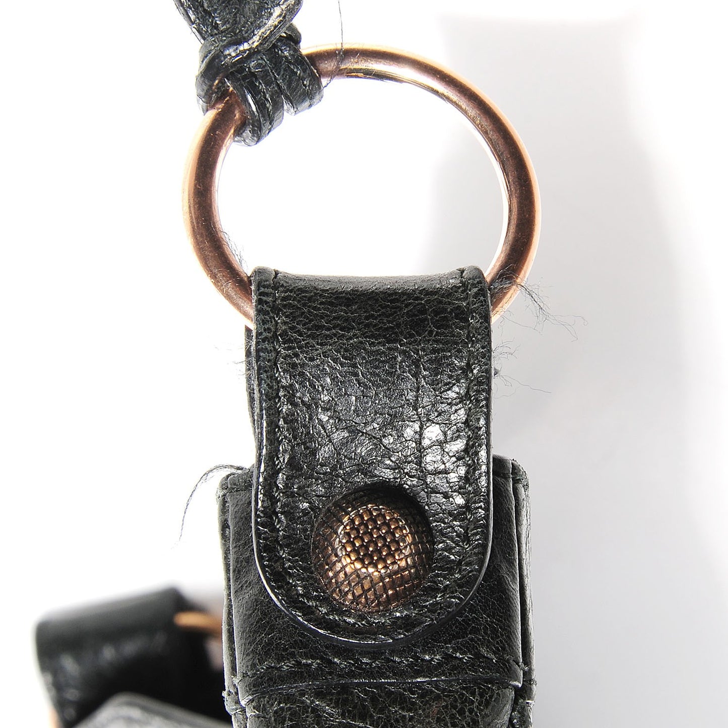 Agneau Giant 12 Rose Gold Hardware Hip Black