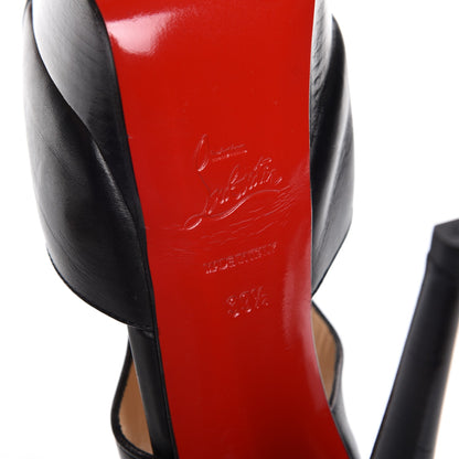 Christian Louboutin Calfskin Pitou 150 Peep Toe Platform Booties 39.5 Black 7 of 9