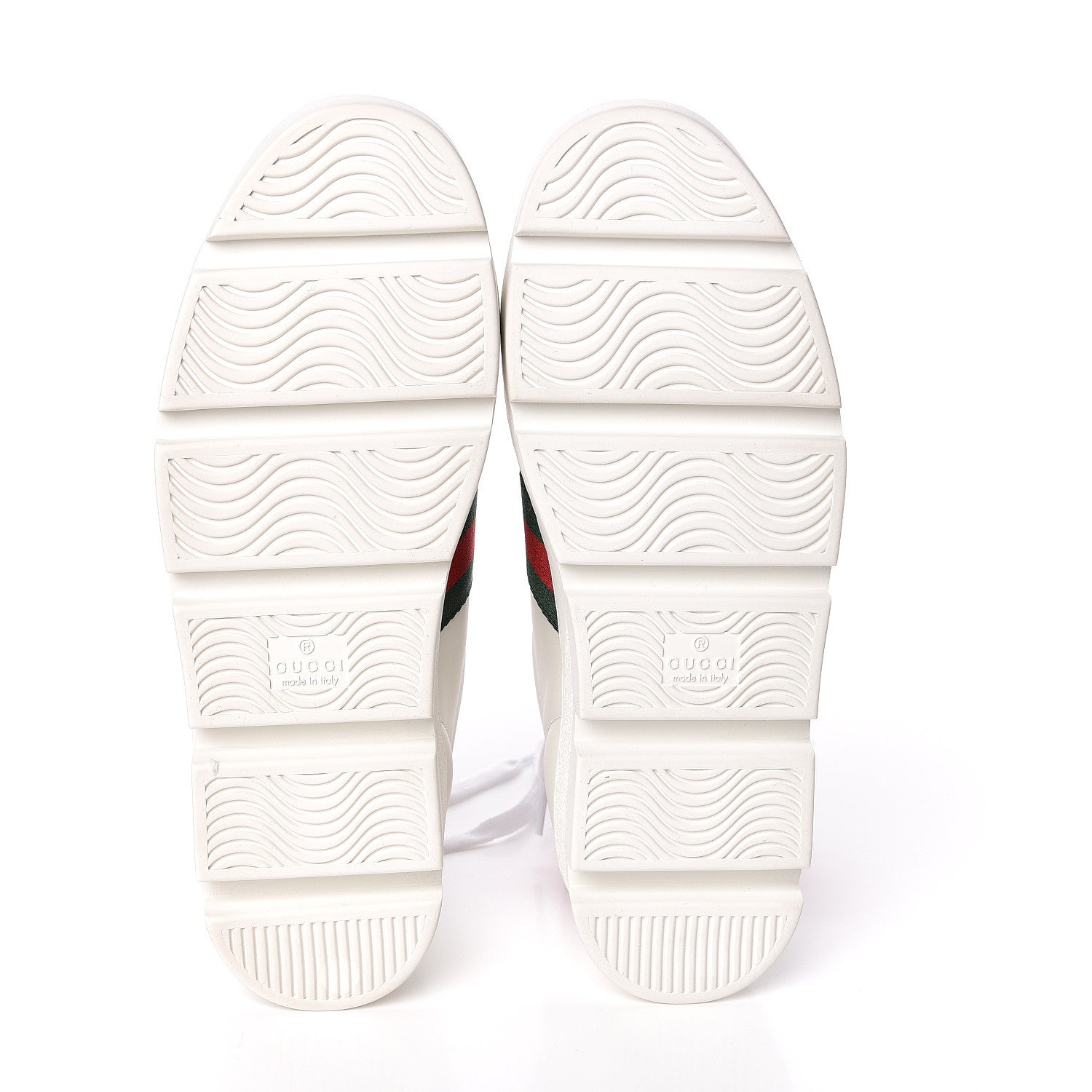 Gucci Calfskin Web Bee Embroidered Womens Ace Platform Sneakers 39 White 8 of 10