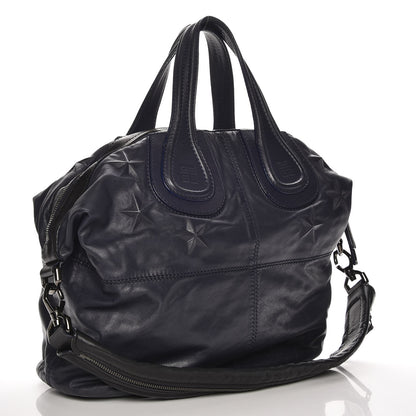 Givenchy Calfskin Star Embossed Studded Medium Nightingale Navy 4 of 8