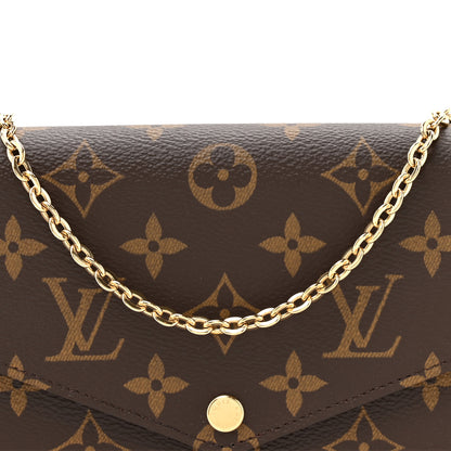 Louis Vuitton Monogram Pochette Felicie Chain Wallet Fuchsia 8 of 11