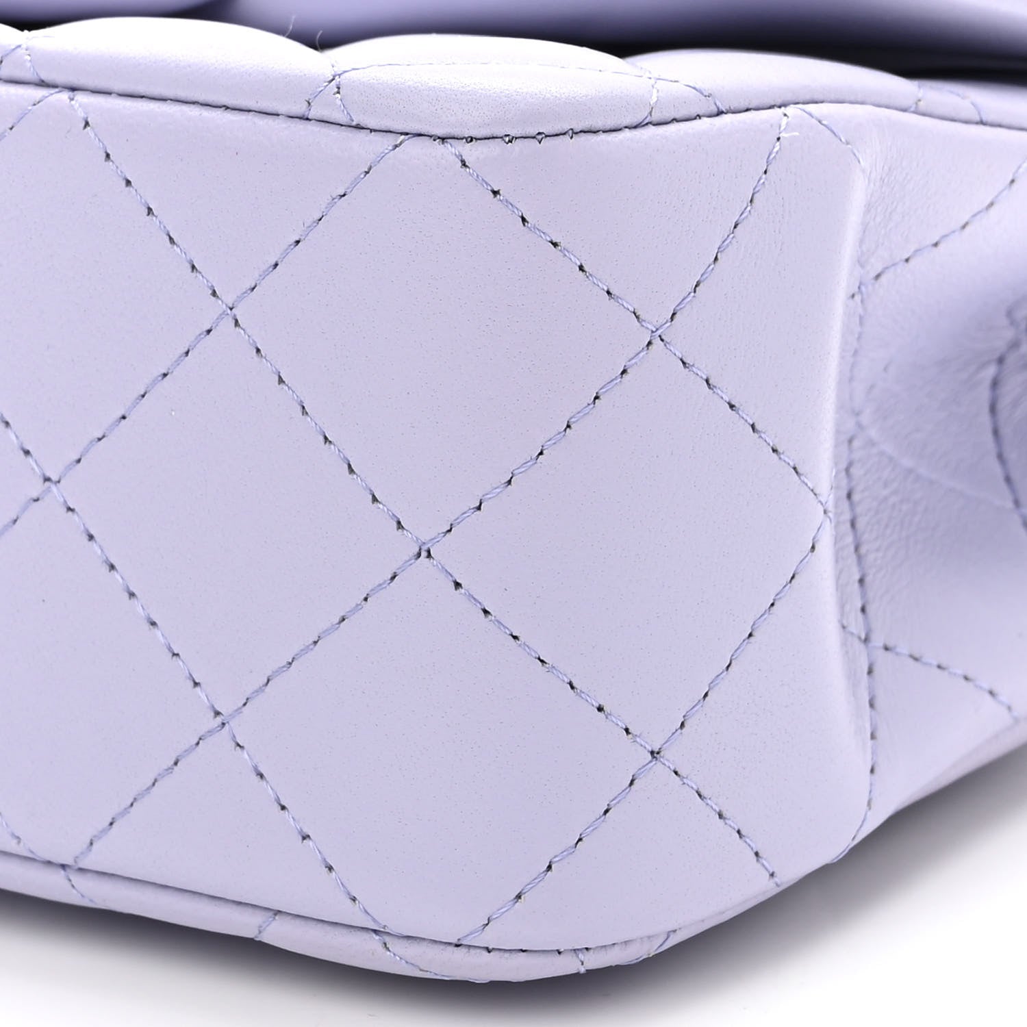 Chanel Lambskin Quilted Mini Top Handle Rectangular Flap Light Purple 9 of 10