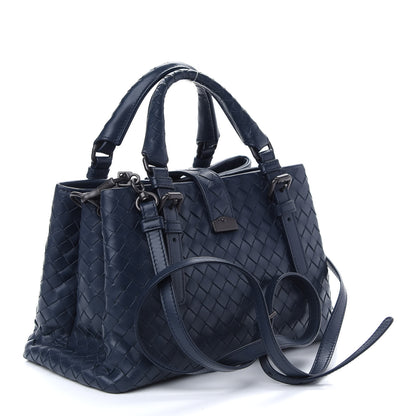 Bottega Veneta Calfskin Intrecciato Mini Roma Navy 3 of 8