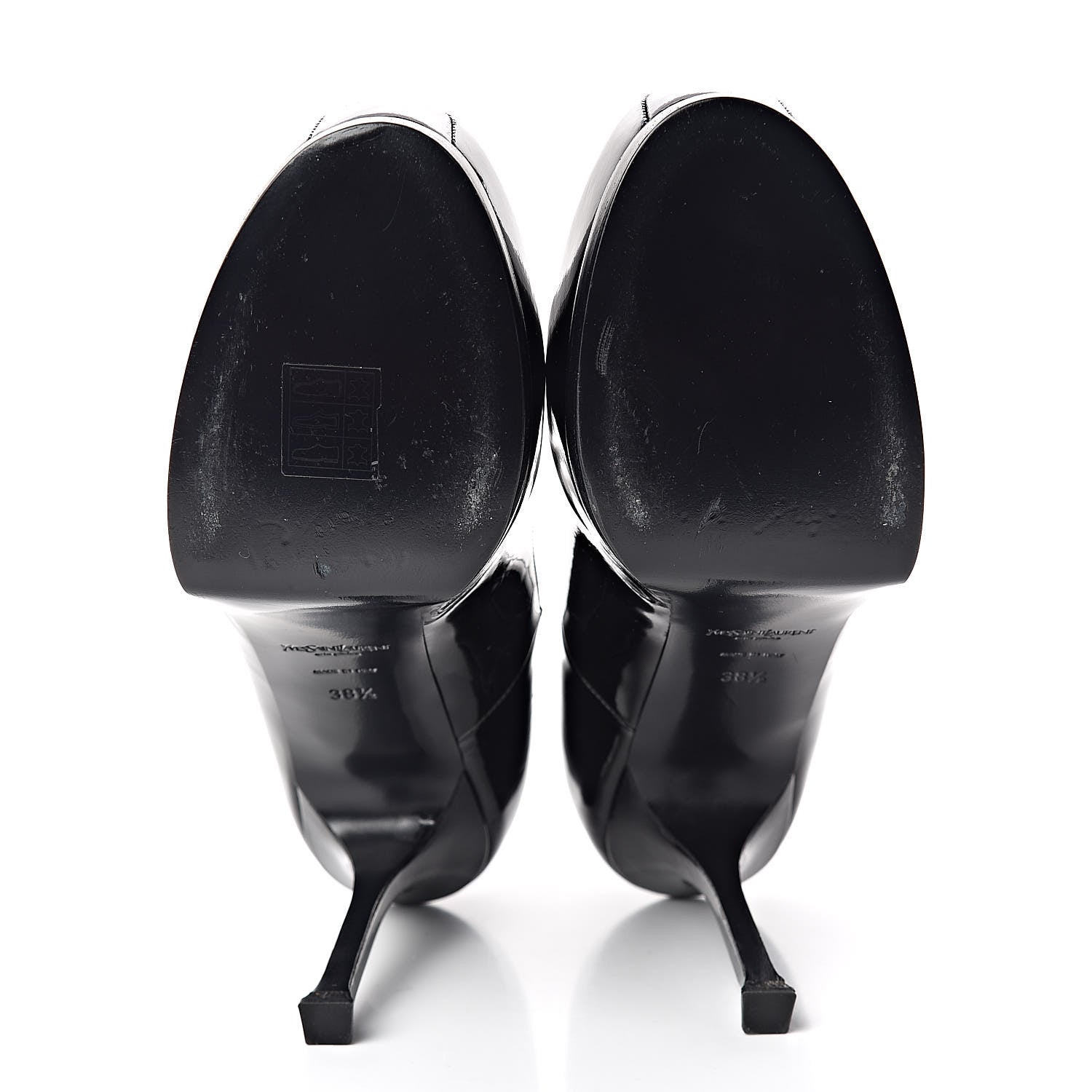 Saint Laurent Patent Tribtoo 80 Platform Pumps 38.5 Black 7 of 10