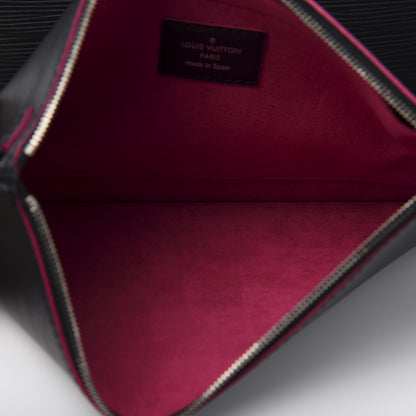 Louis Vuitton Epi Neverfull MM Black Hot Pink 11 of 12