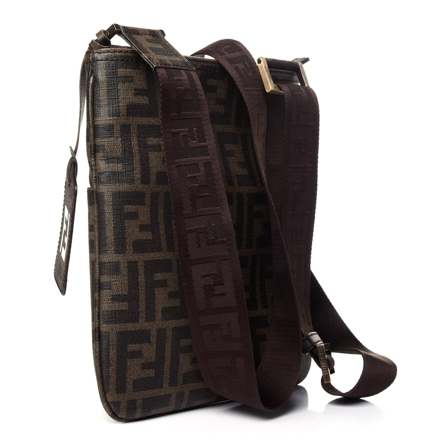Fendi Zucca Spalmati Messenger Bag Tobacco 3 of 12