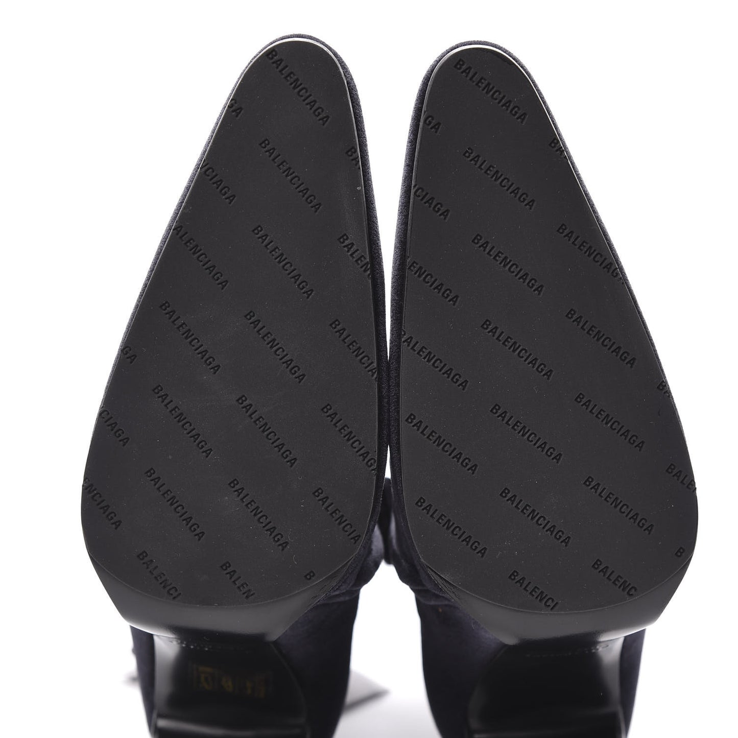 Smooth Velvet Ankle Boots 39 Black