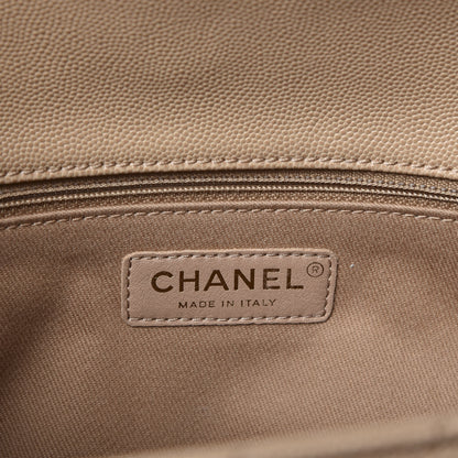 Chanel Caviar Quilted Medium Coco Handle Flap Light Beige 8 of 10
