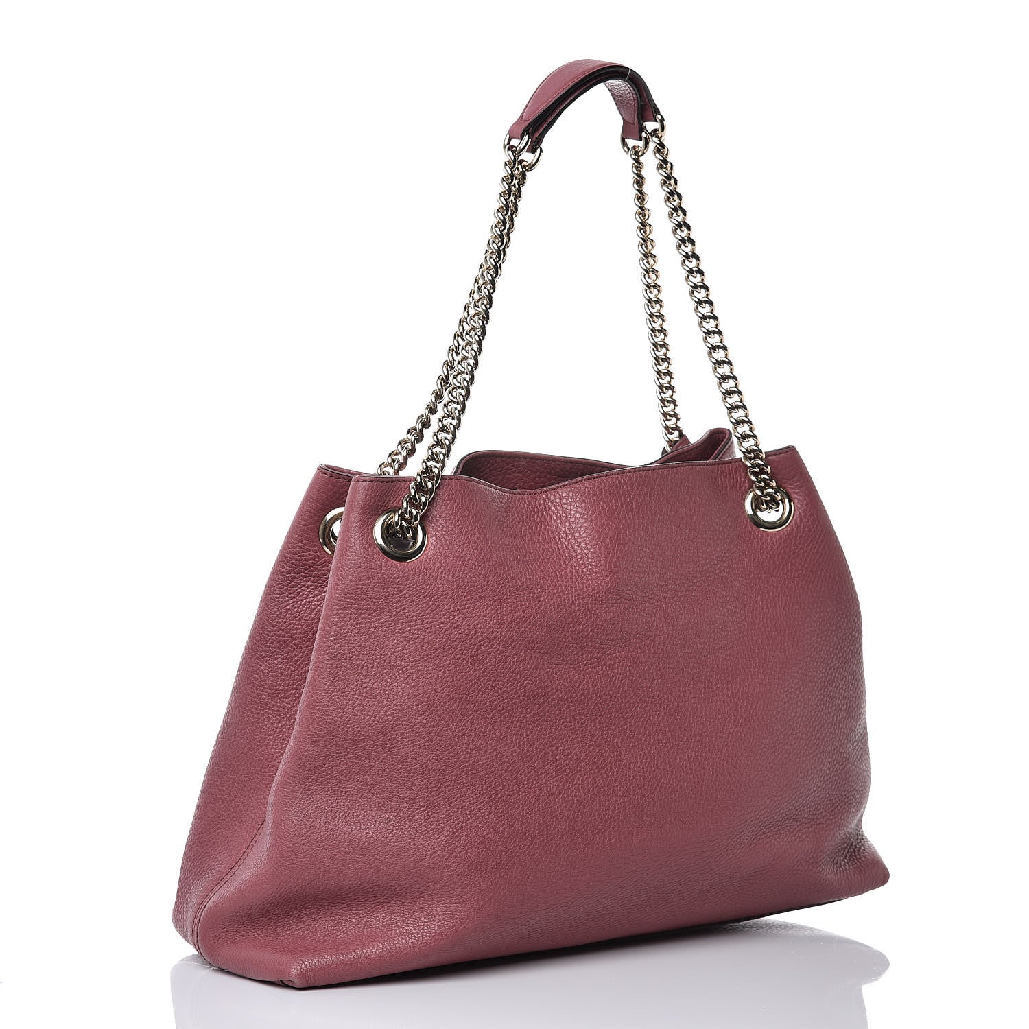 Gucci Pebbled Calfskin Medium Soho Chain Shoulder Bag Peonia Flower 3 of 13