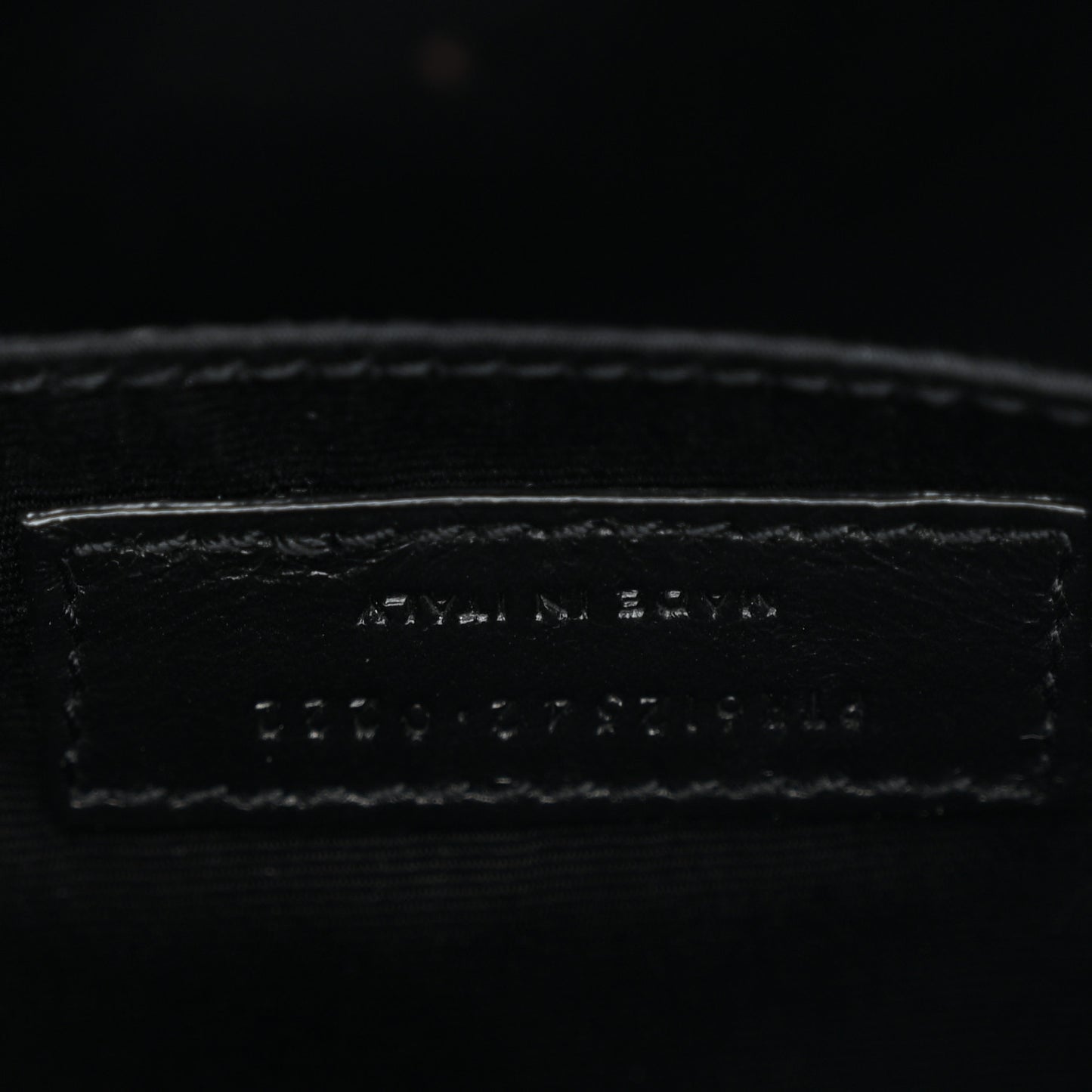 Patent Calfskin Crocodile Embossed Monogram Lou Camera Bag Black