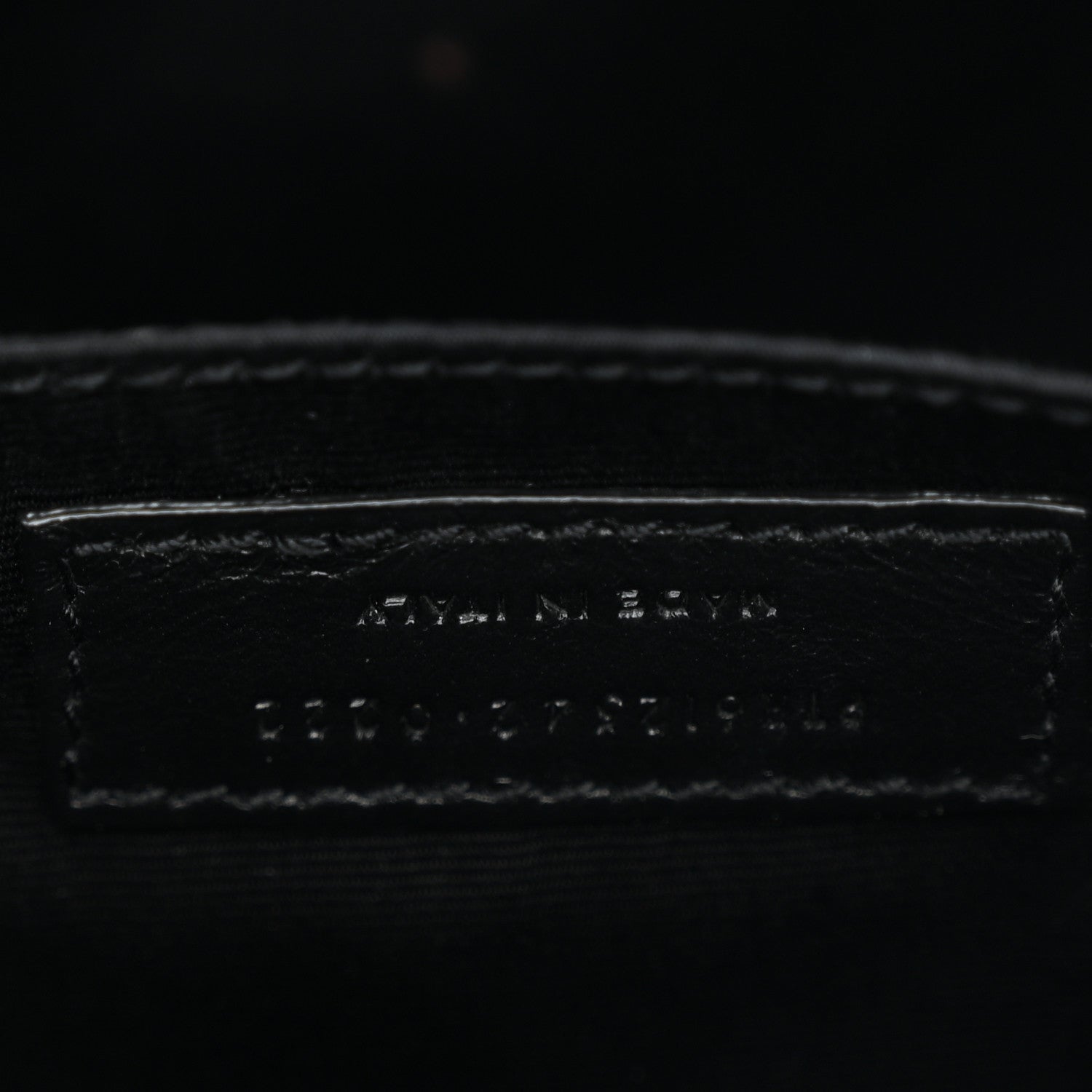 Saint Laurent Patent Calfskin Crocodile Embossed Monogram Lou Camera Bag Black 7 of 11