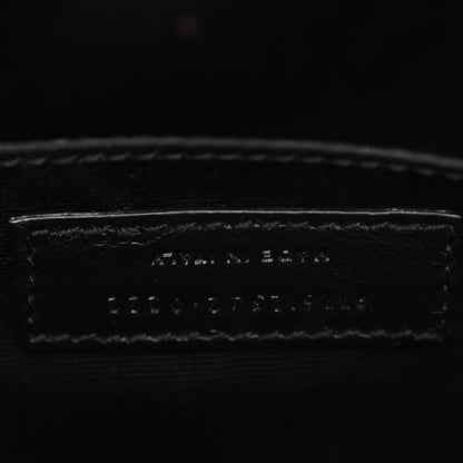 Saint Laurent Patent Calfskin Crocodile Embossed Monogram Lou Camera Bag Black 7 of 11