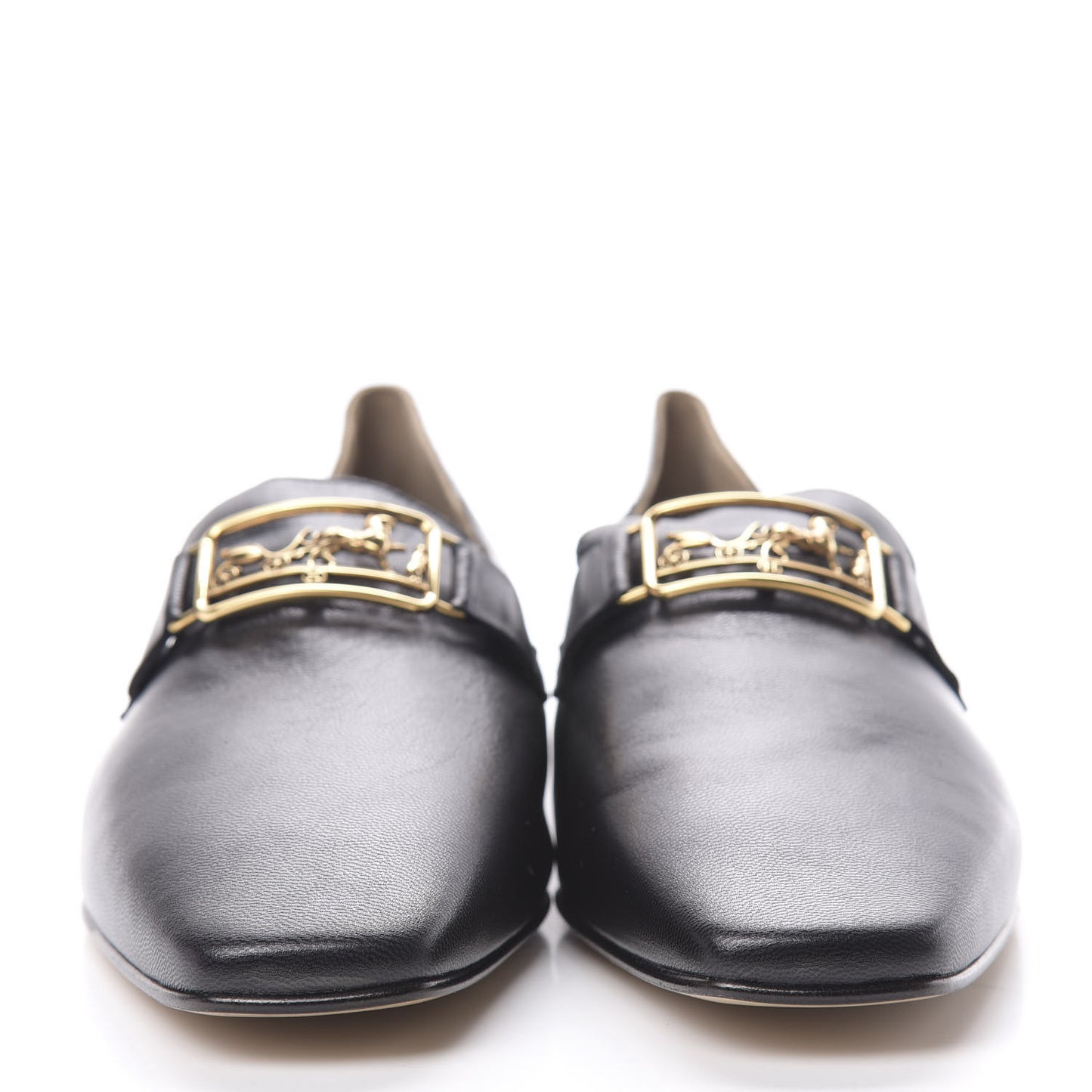 Goatskin Womens Time Loafers 37.5 Black