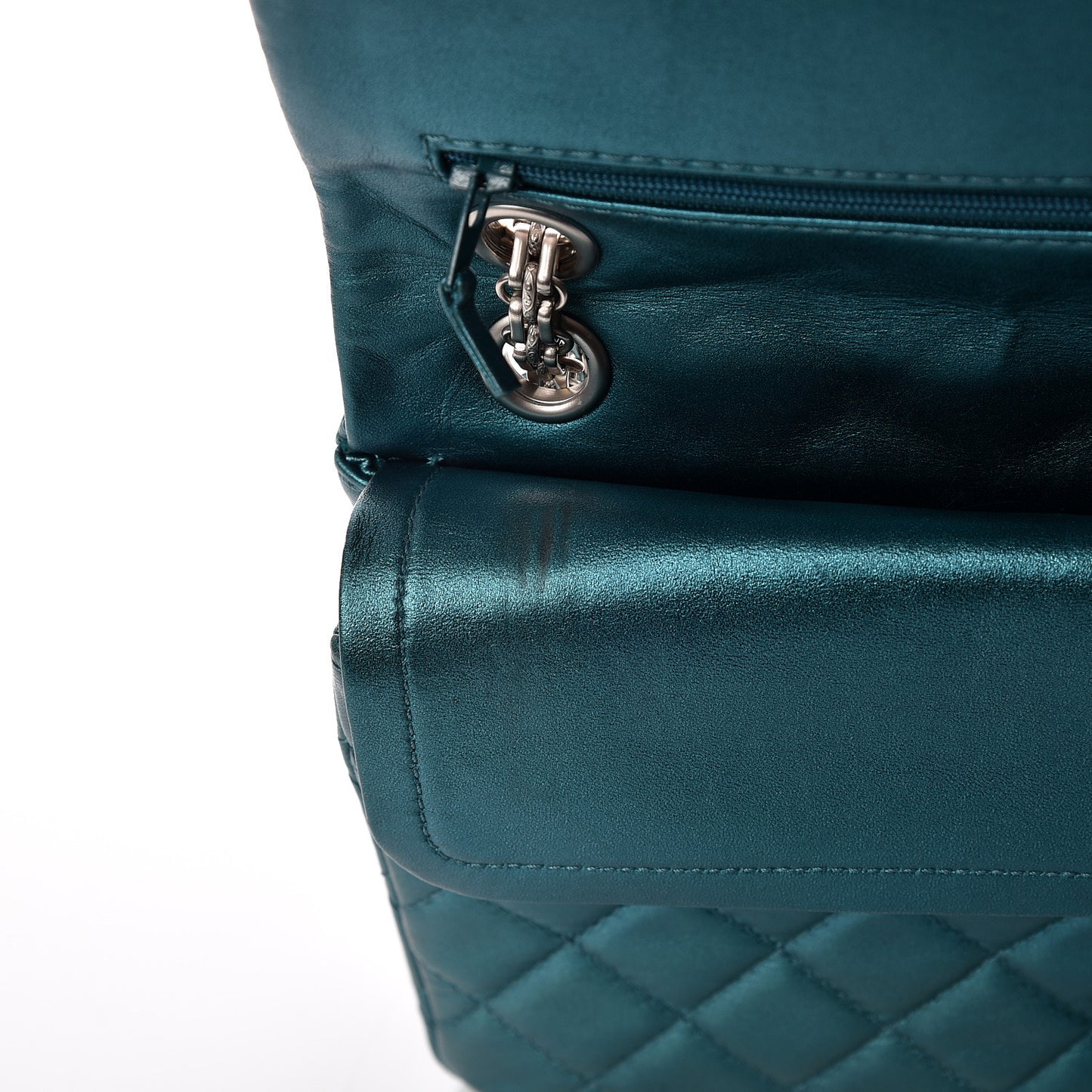 Metallic Calfskin Quilted 2.55 Reissue 226 Flap Turquoise